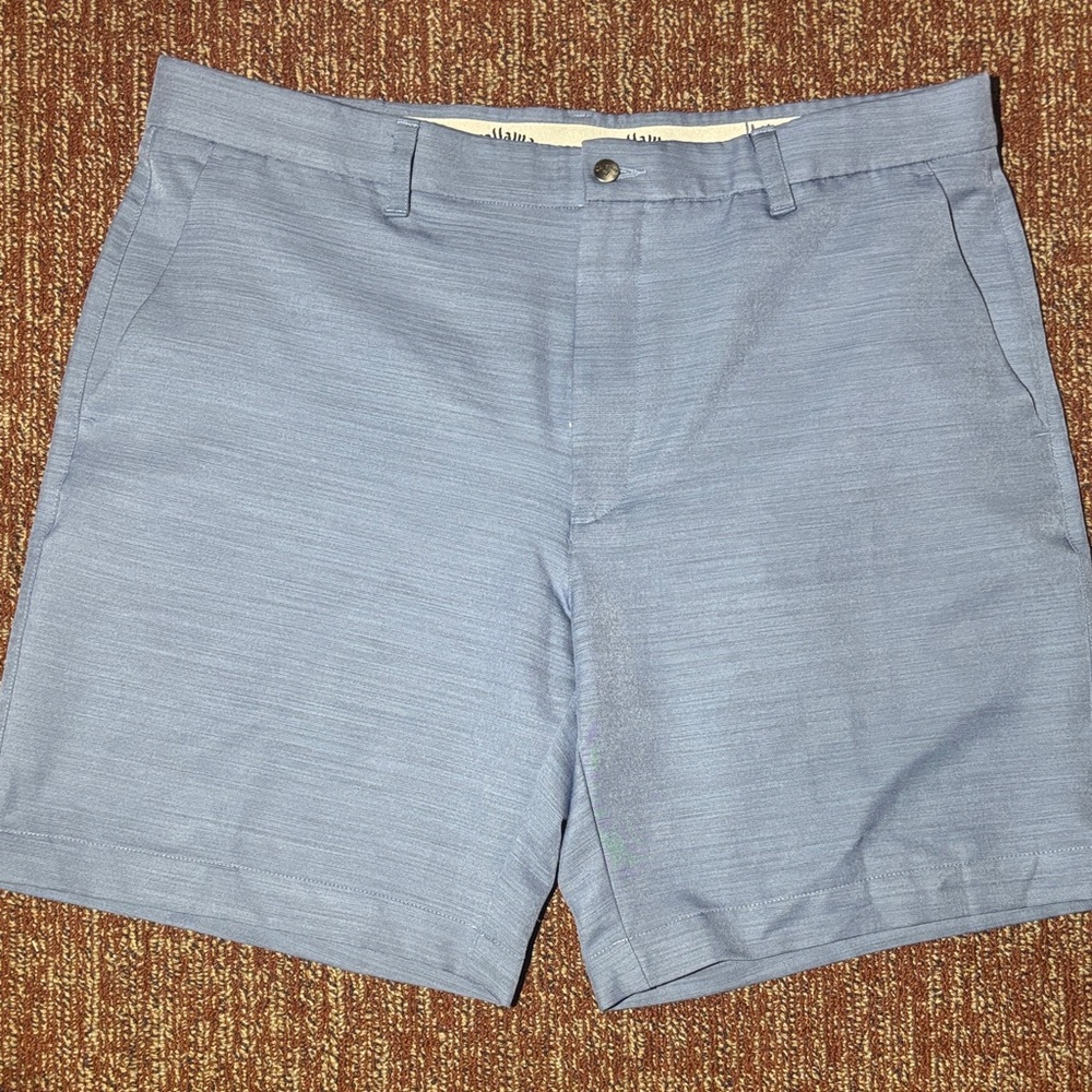 Callaway Blue Shorts men’s 38 heathered golf shorts Athleisure country club prep